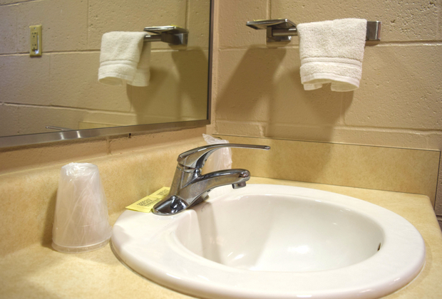 We take pride in the cleanliness of our rooms. Let us know if your rooms isn't absolutely perfect. Bathroom sink.jpg