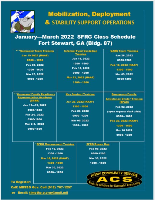 ACS Virtual SFRG Training Schedule ACS Virtual SFRG Training Schedule