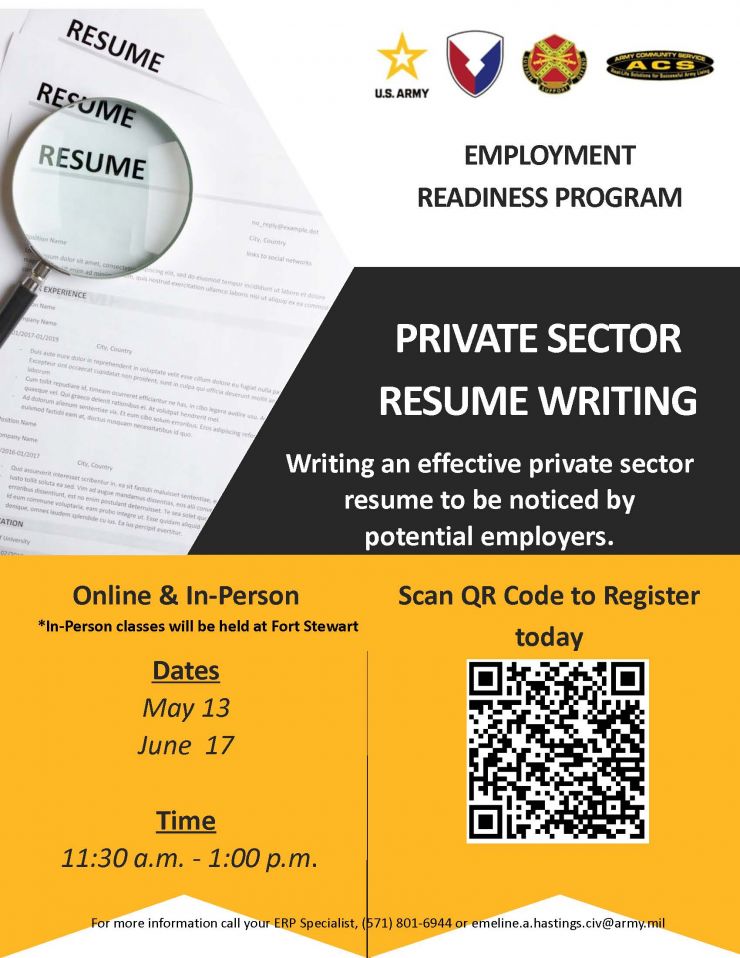 Private Sector Resume Writing