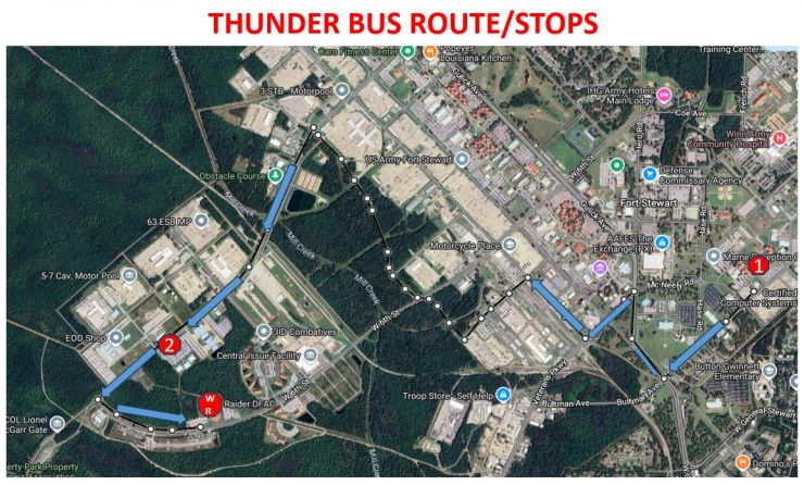 Map of Main Post Fort Stewart