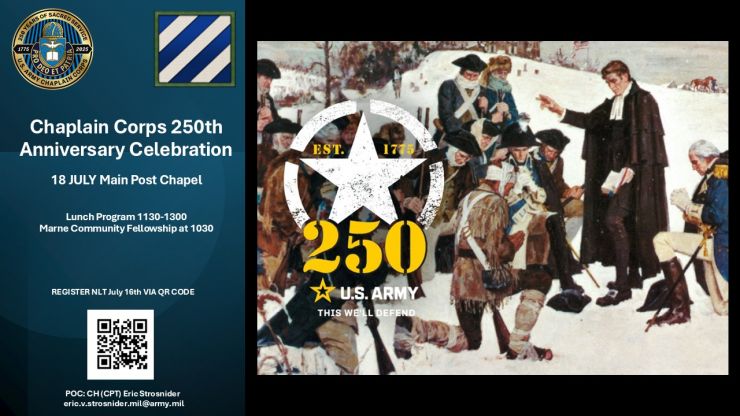 250th Chaplain Corps Anniversary 20 Jon 1200-1300