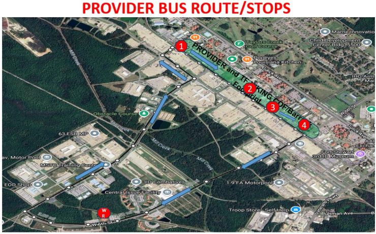 Provider Bus Route and Stops