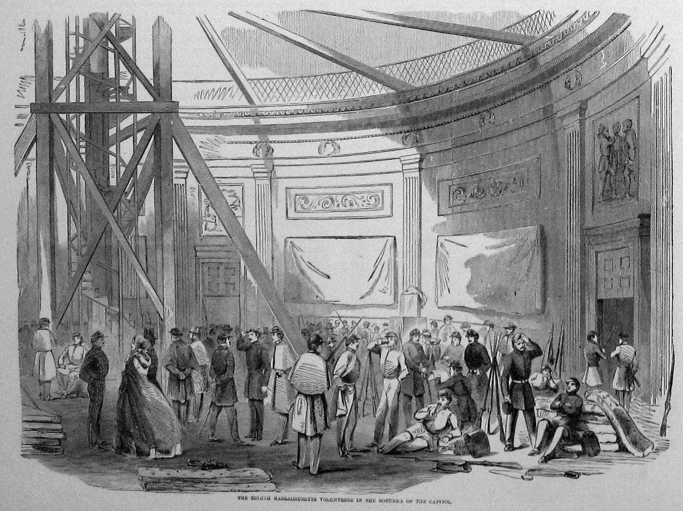 8th Massachusetts Volunteer Regiment in the Capitol Rotunda