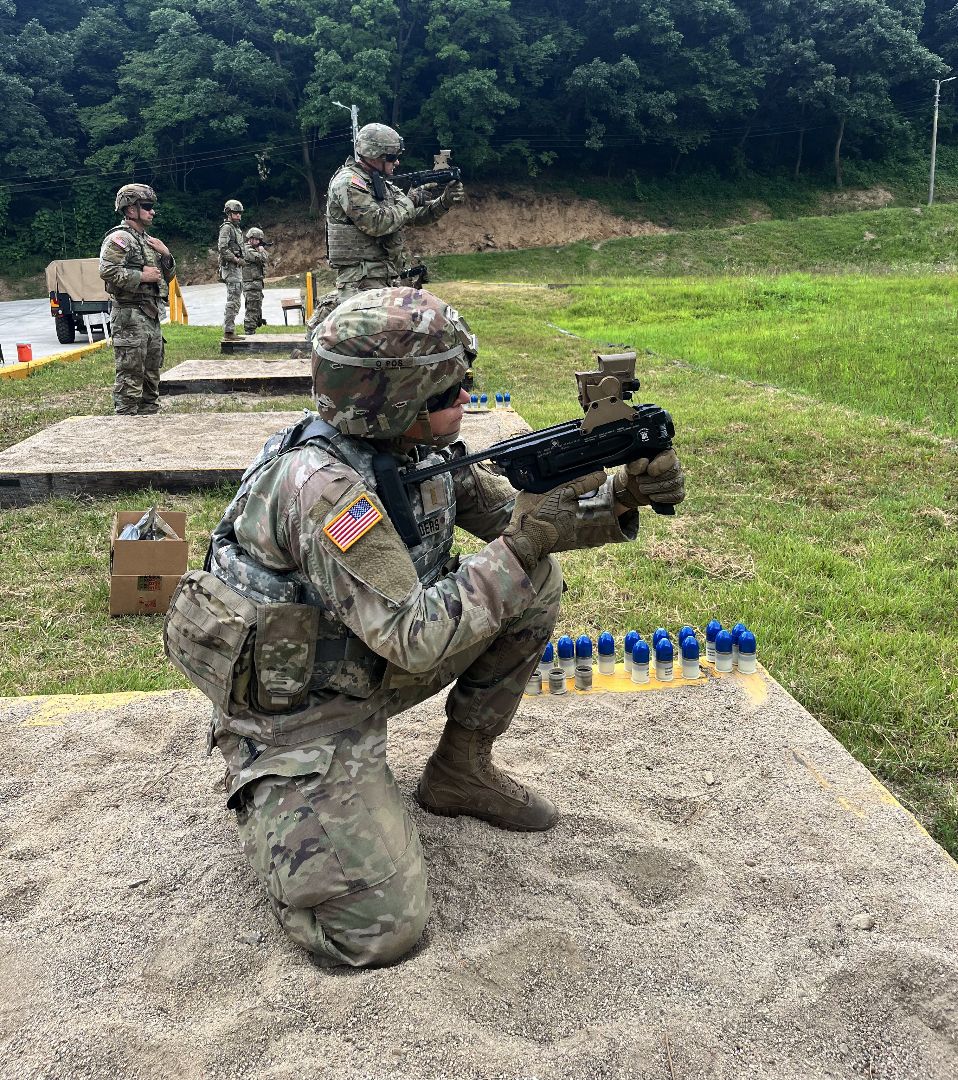 A Soldier participates in individual weapons training.