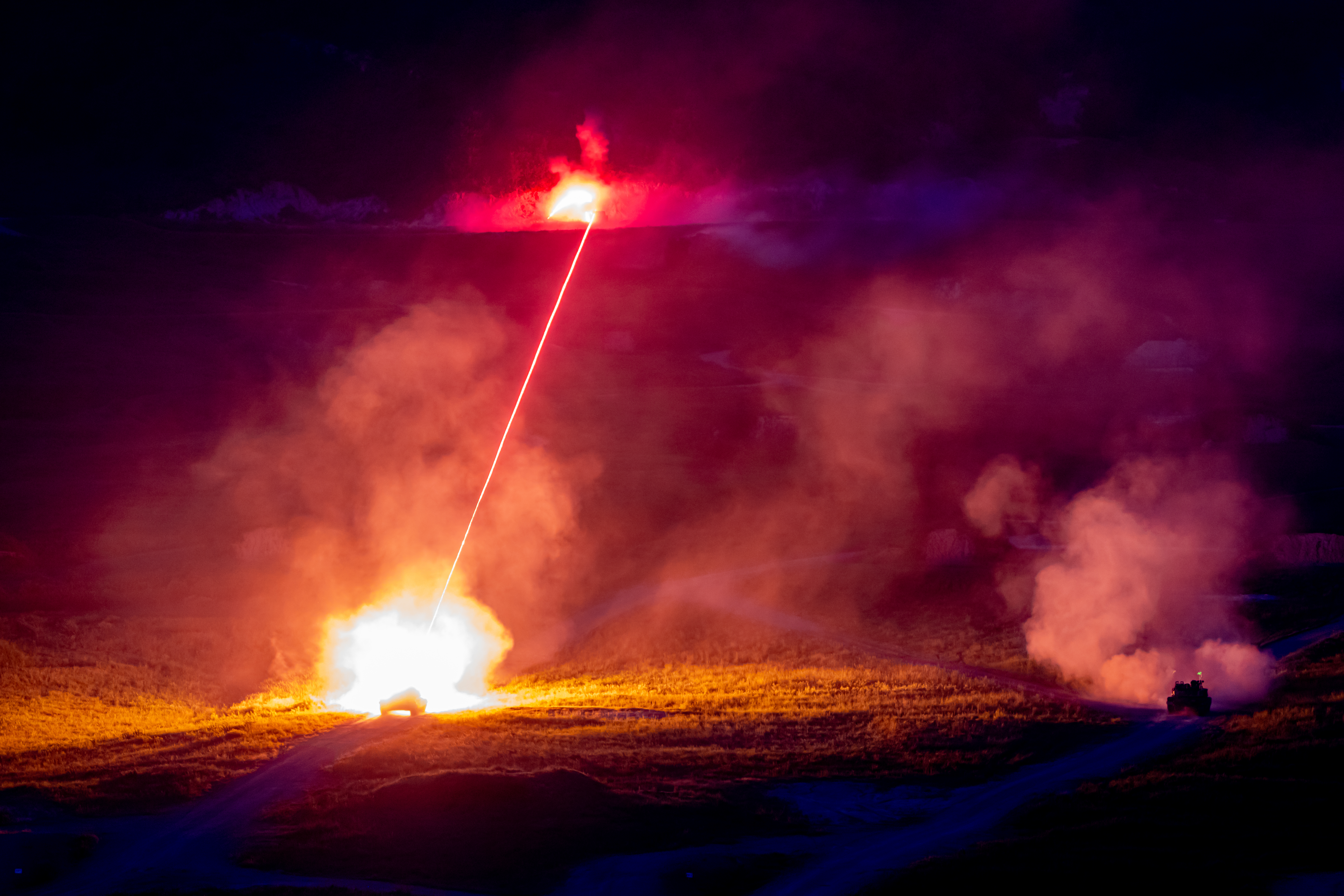 Abrams tank firing