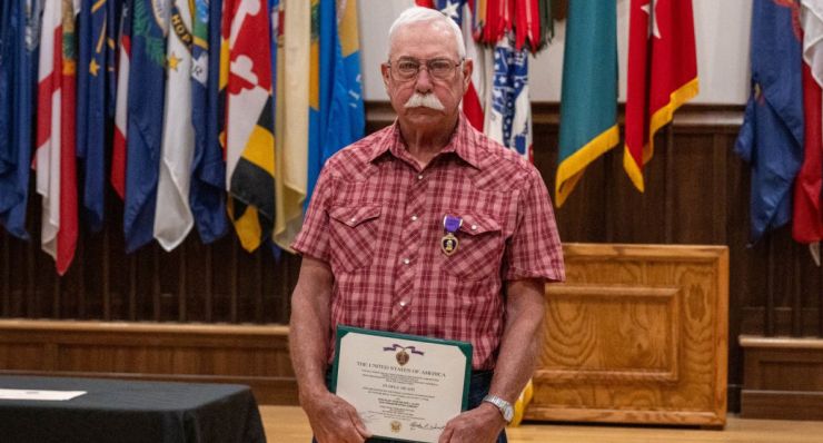 Vietnam War veteran receives Purple Heart Medal 54 years after being injured